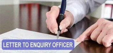 Letter to Enquiry Officer by HR Help Board