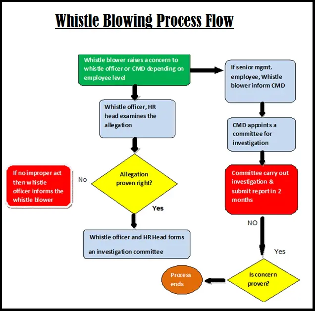 whistle Blowing Process Flow